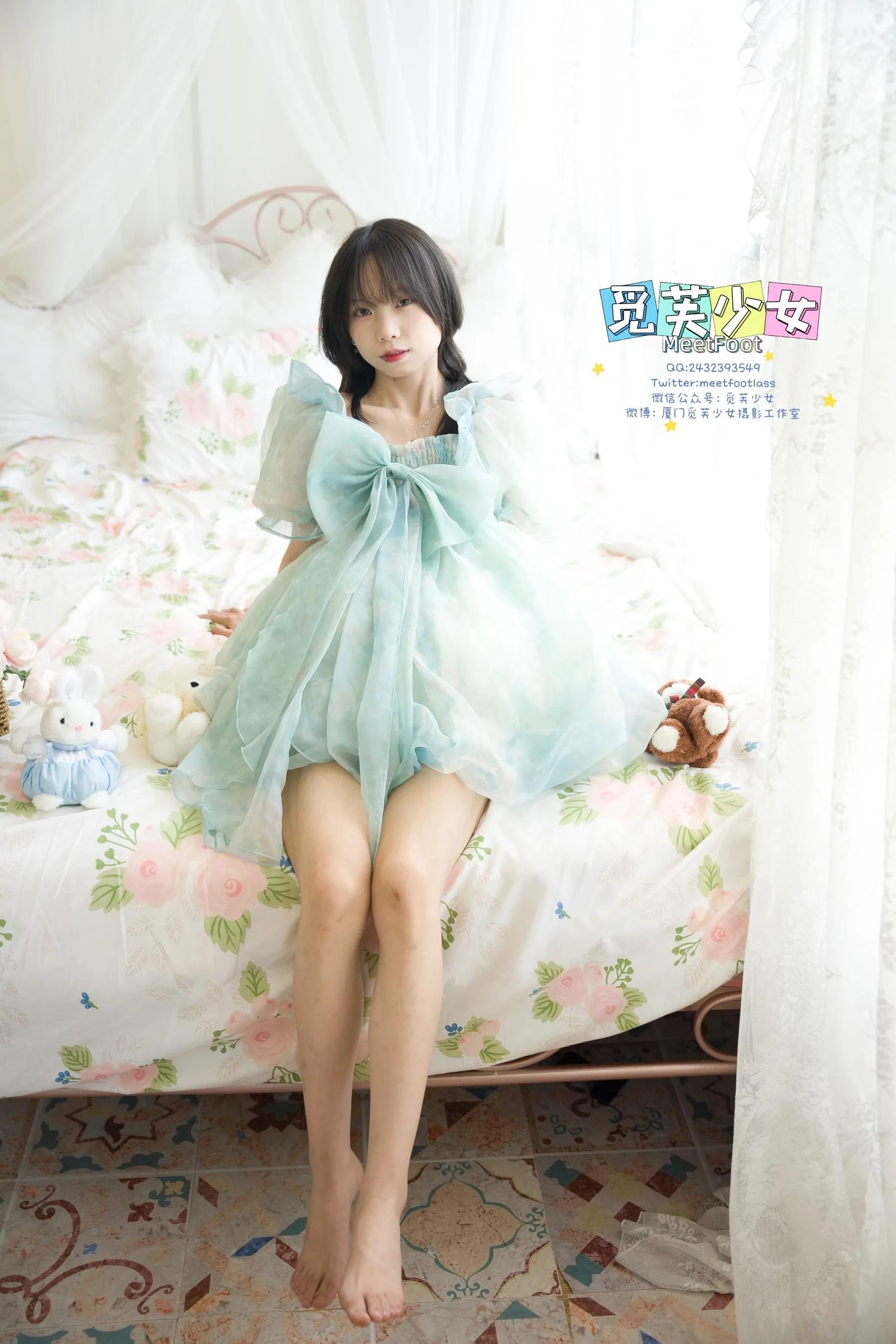觅芙少女 NO.033 小婉-一袭蓝色纱裙构筑今晚浪漫的梦境-PIC [249P]插图